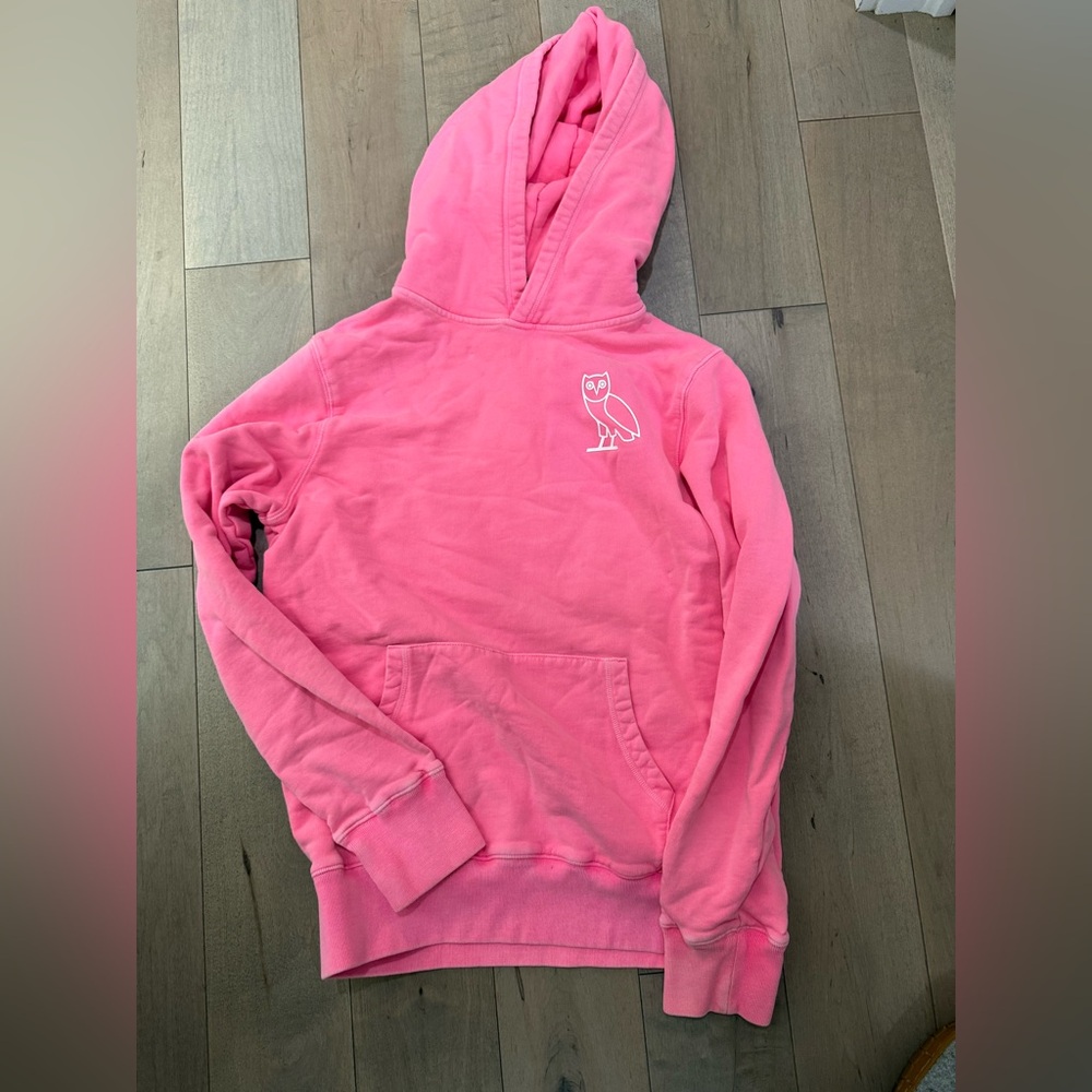 OVO Pink Hoodie with Owl Logo